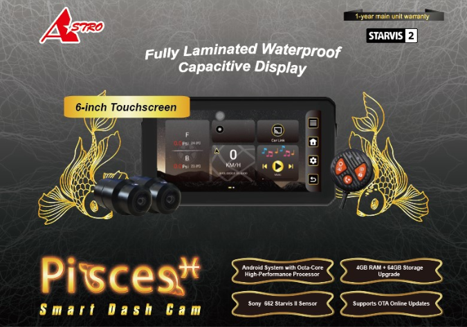 Smart Android – Pisces Dual-Lens Multifunction Dash Camera